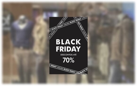 Adesivo Black Friday para Vitrine até 70% Desconto - m