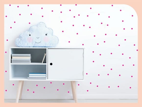 Adesivo Bolinhas 3cm - 120 unidades - pink