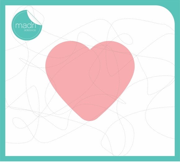 Adesivo Coração-kit 50 Unid Frete Gratis