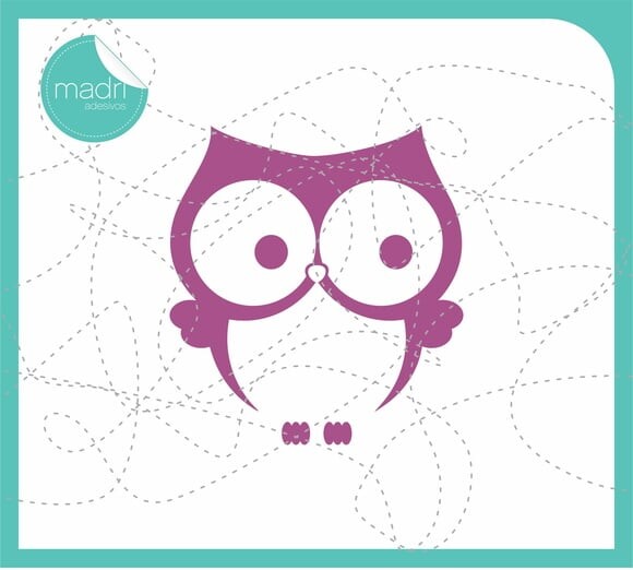 Adesivo Coruja Kit 50 Unid Frete Gratis
