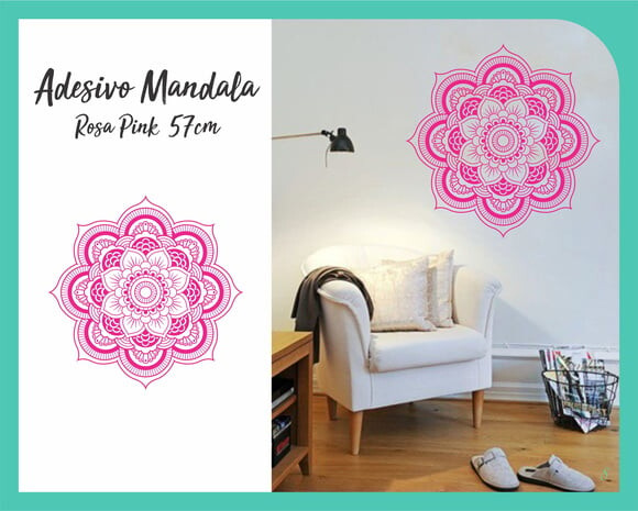 Adesivo de Mandala 57cm - Pink