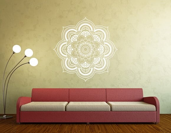 Adesivo de Mandala 80cm - branca - vazada