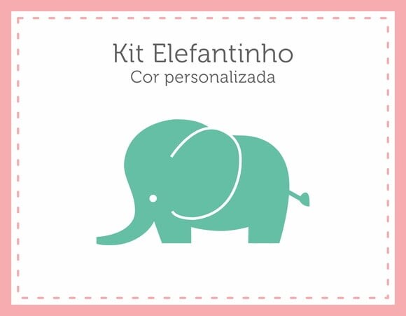 Adesivo de parede - Elefante kit 50 unid