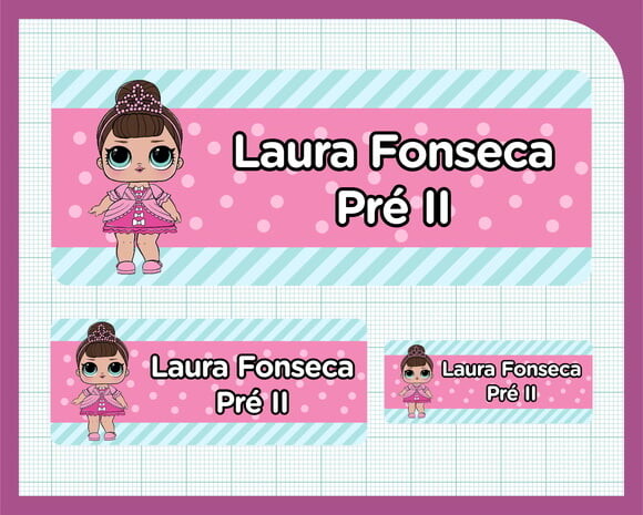 Adesivo Escolar - Lol Surprise Fancy - 100 Unid