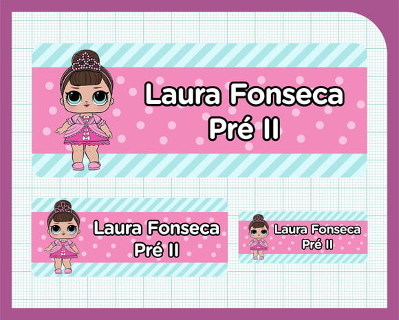 Adesivo Escolar - LOL Surprise Fancy - 156 unid - Kit G