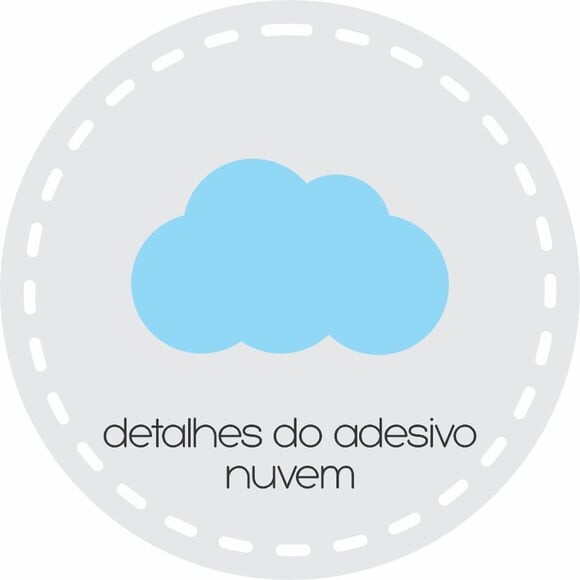 Adesivo Nuvens Azul Bebê - 84 Unidades