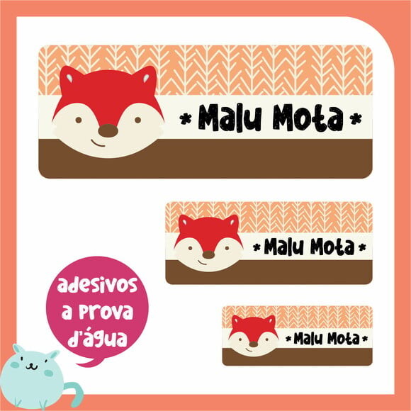 Adesivo Escolar Raposa Skip Hop - 100 Unid