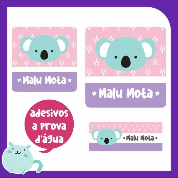 Adesivo Escolar Skip Hop Koala - 48 Unid - Prova D