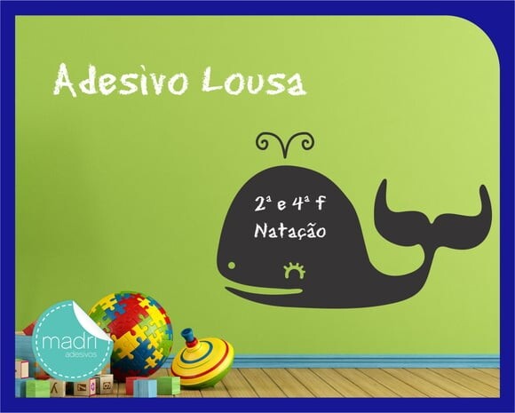 Adesivo Lousa - Baleia - 85x55cm