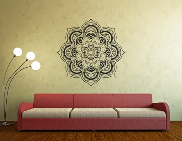 Adesivo Mandala - Preta - 95x95cm