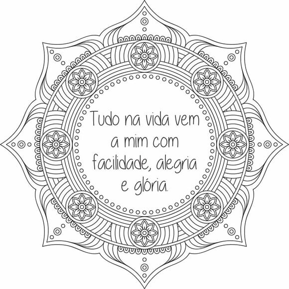 Adesivo Mandala c/ Frase Personalizada
