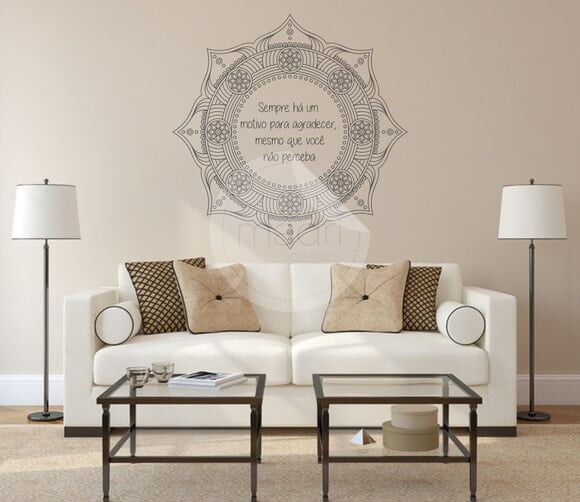 Adesivo Mandala c/ Frase Personalizada