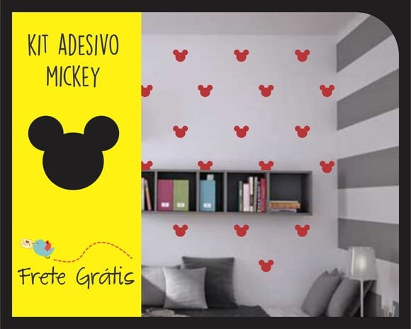 Adesivo Mickey - 64 Unid