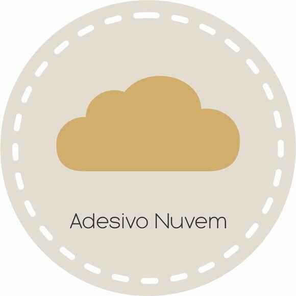 Adesivo Nuvens - Kit 100 Unid - 4x2cm