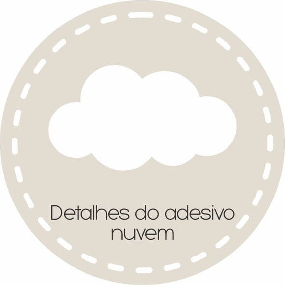 Adesivo Nuvens 10cm - 50 Unid