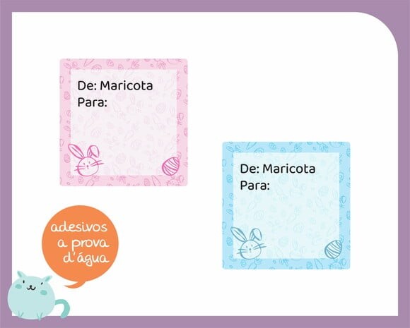 Adesivo para Presente - de / para