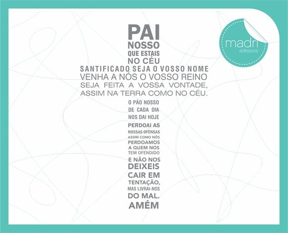 Adesivo Pai Nosso - Oração