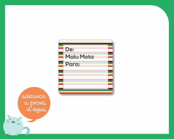 Adesivo para Presente - de / para - Modelo 3