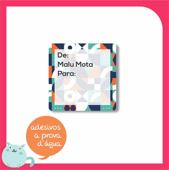 Adesivo para Presente - de / para - Modelo 7