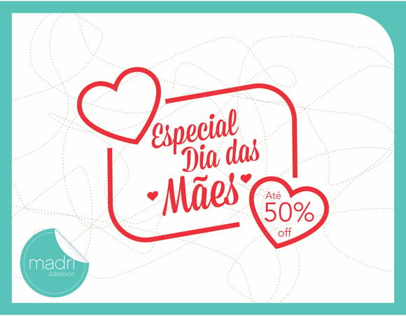 Adesivo para Vitrine - Dia das Mães