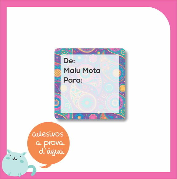 Adesivo para Presente - de / para - Modelo 8