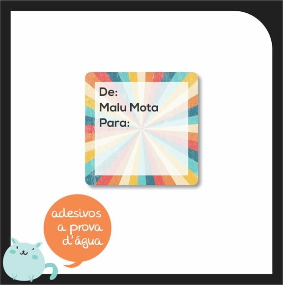 Adesivo para Presente - de / para - Modelo 6