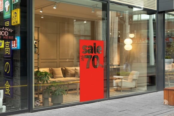 Adesivo para Vitrine Sale 70%