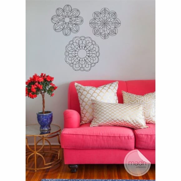 Adesivo parede - Kit Mandalas