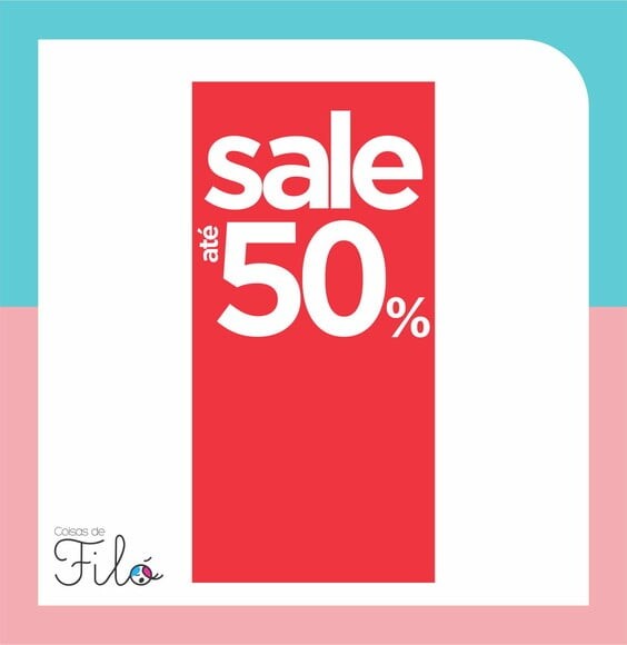 Adesivo para Vitrine Sale 50%