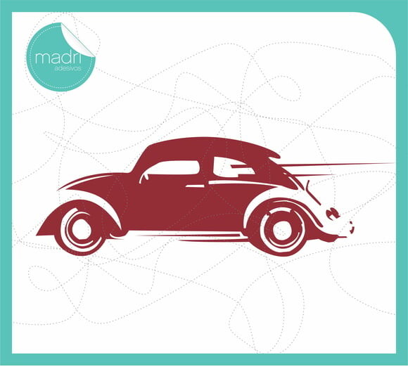 Adesivo Parede Fusca - tamanho M