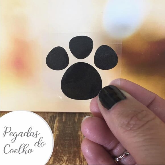 Adesivo Pegadas de Coelho - Kit 36 Unid