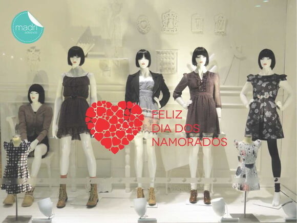 Adesivo Vitrine - Dia dos Namorados