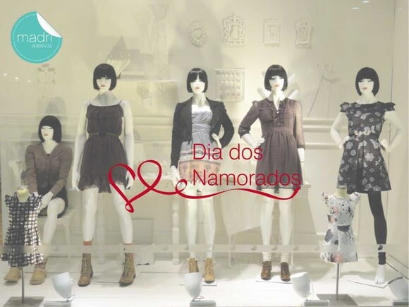 Adesivo Vitrine - Dia dos Namorados