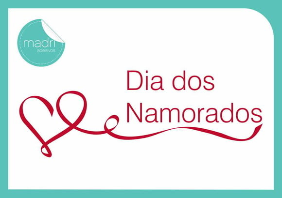 Adesivo Vitrine - Dia dos Namorados