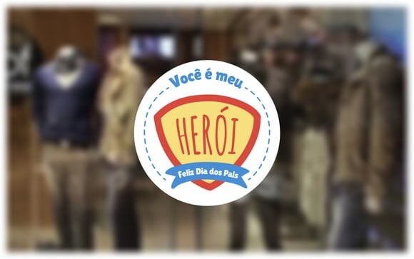 Adesivo Vitrine - Dia dos Pais - Herói