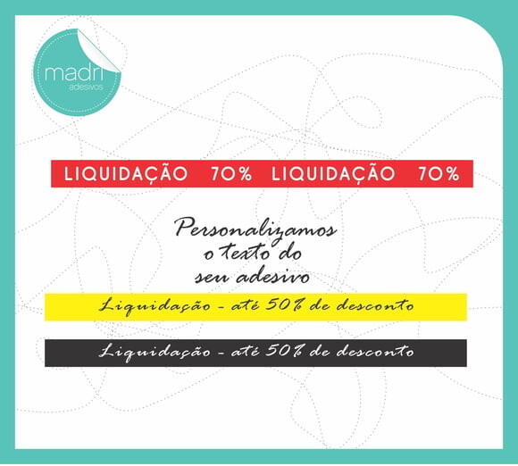 Adesivo Vitrine Loja - Liquidação