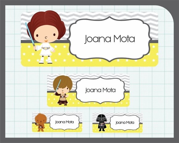 Adesivos Escolares - Star Wars - 100 Unid