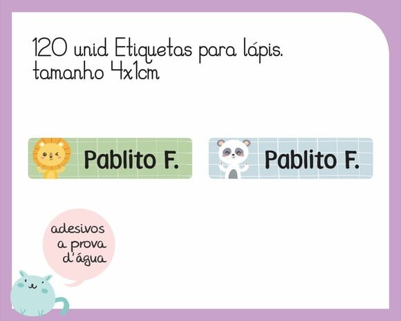 Adesivos Escolares Mini - 120 Unid - Lápis