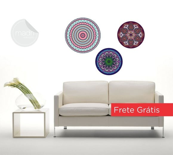 Adesivos Mandalas - kit com 3 unid