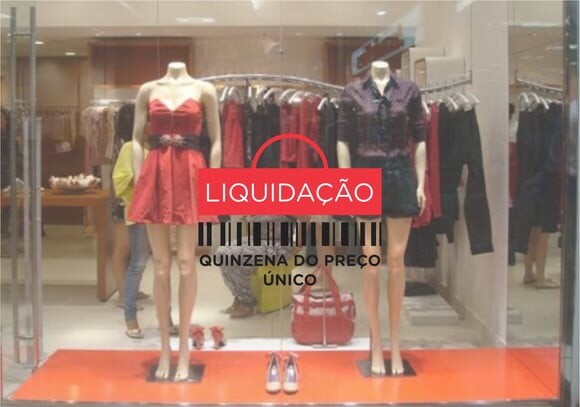 Arquivo Vetor adesivo vitrine - Sacola Liquidação