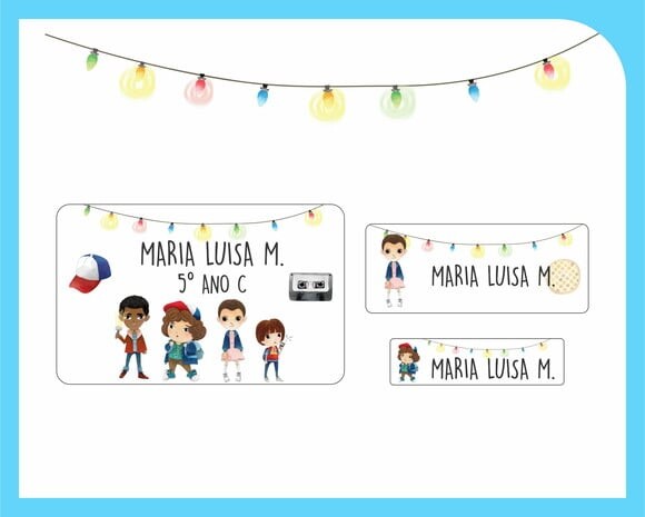 Etiqueta Escolar 100un - Stranger Things