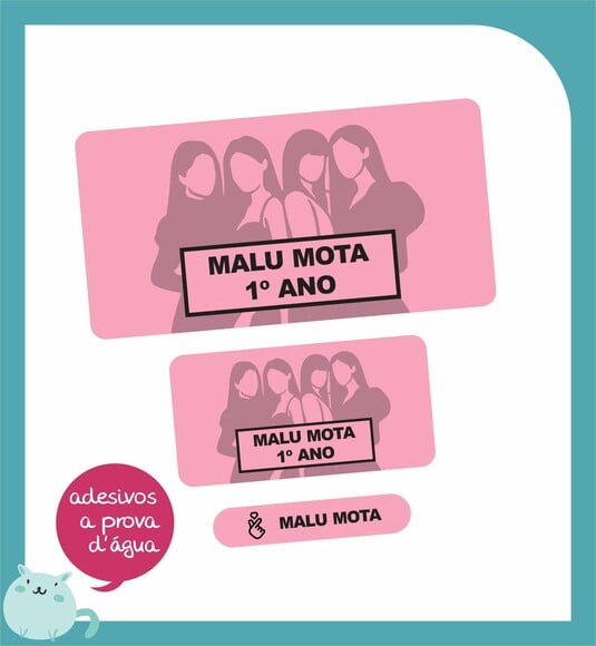 Etiqueta Escolar Kpop - 150 Unid