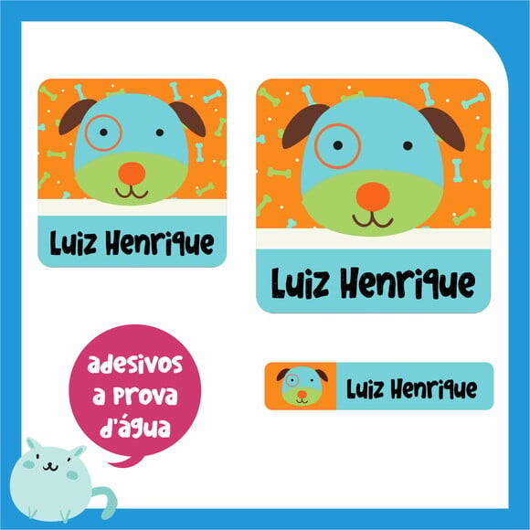 Etiqueta Escolar Skip Hop Dog - 60 Unid