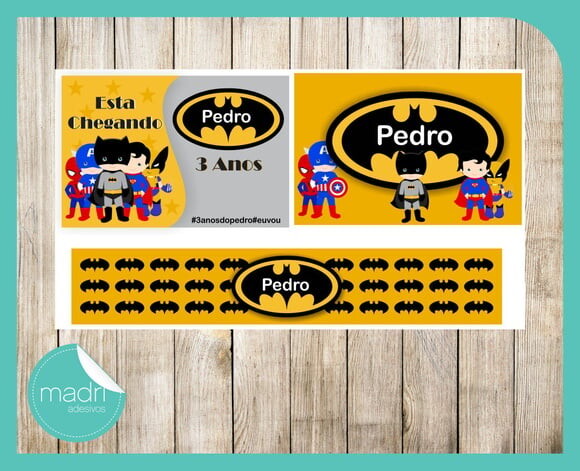 Kit Rótulos - Festa Batman