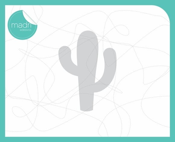 Mini Adesivos Cactus - Kit c/ 80 Unid