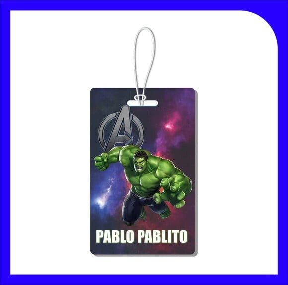 Tag Mochila Hulk - Kit c/ 2 Unidades