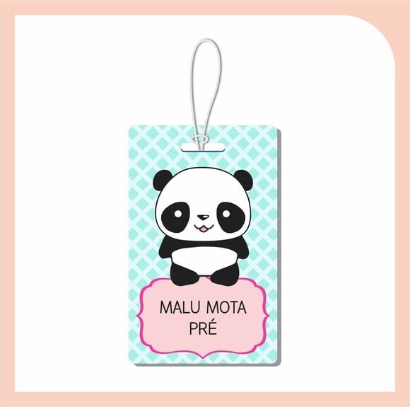 Tag Mochila Panda - Kit c/ 2 Unidades