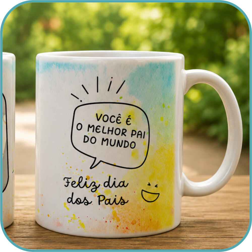 Caneca Personalizada Pai com Fotos e Mensagem - Modelo 1