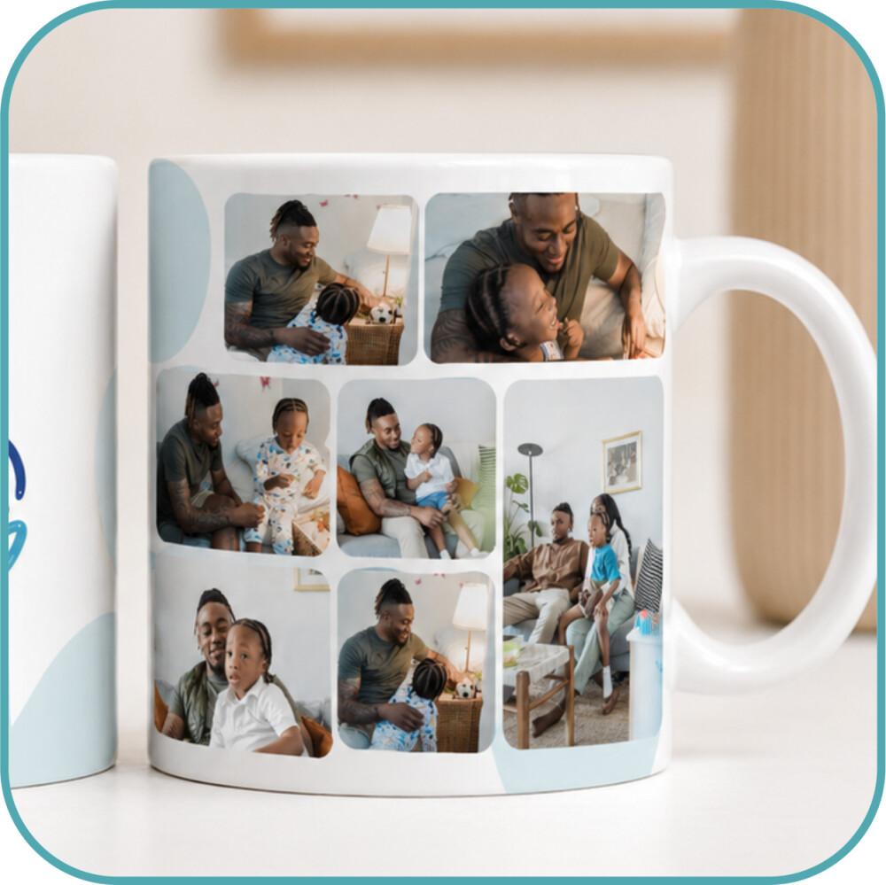 Caneca Personalizada Pai com Fotos e Mensagem - Modelo 3