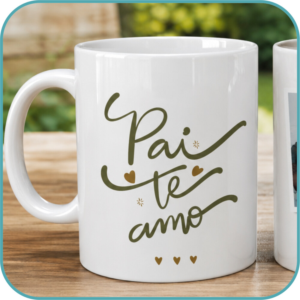 Caneca Personalizada Pai com Fotos e Mensagem - Modelo 4